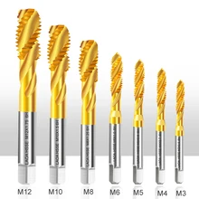 LAOA – robinets à filetage M3-M12, 1 pièce, Machine HSSE, main droite, perceuse, 3 cannelures, robinet à pointe en spirale, poignée
