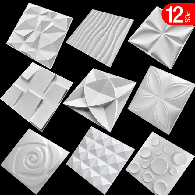 Panel decorativo de pared 3D de 30cm, diseño de diamante, azulejo de  plástico no autoadhesivo, 3D pegatina de pared, papel de pared para sala de  estar y baño, 6 uds. - AliExpress