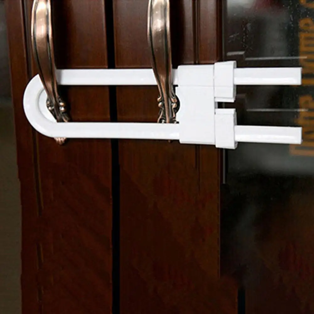 1Pc Child Lock Cabinet Lock Safety Lock Magnetic Baby Safety Cabinet Drawer Door Invisible U Shape