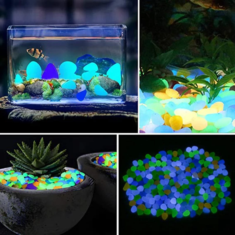 Luminous Night Glowing Stones Decorative Dark Glowing Pebbles - Aquarium Fish Tank Glowing Rocks And Pebbles Home Decoration Glowing Rocks