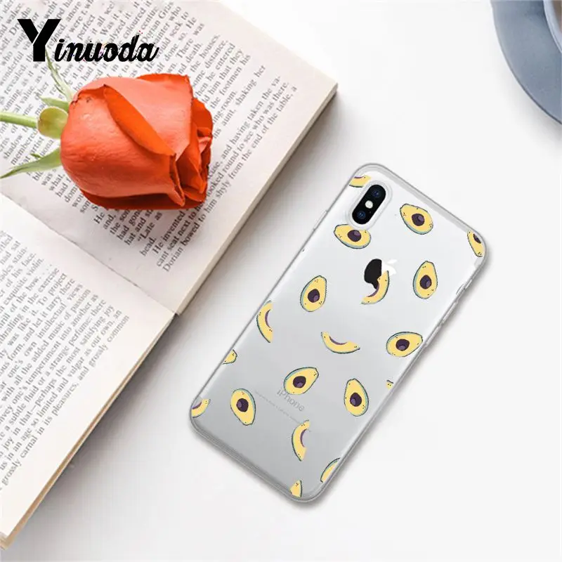 A14 Yinuoda мультфильм милый авокадо DIY окрашенный чехол для iPhone X XS MAX 6 6s 7 7plus 8 8Plus 5 5S SE XR 10 - Цвет: A14