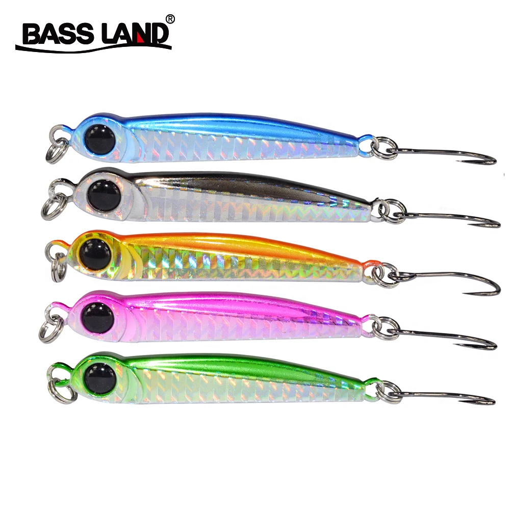 Bassland 1pcs Metal Spoon sea fishing Lure 8g 28g 39g 60g 80g Large Eye Lead lures Heavy Jig Bait Sea Fishing Accessories pesca