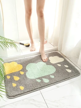 

Water-Absorbent Floor Mat Quick-drying Anti-Slip Bathroom Floor Pads Super Soft Cartoon Prints Household Door Mats Floor Rugs