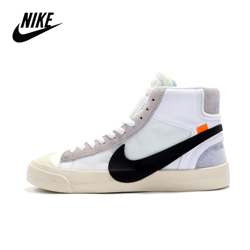 Nike Off-White x Nike Blazer Mid Trailblazer mid-top casual sports skateboard shoes for men and women 36-44 CW7580-101