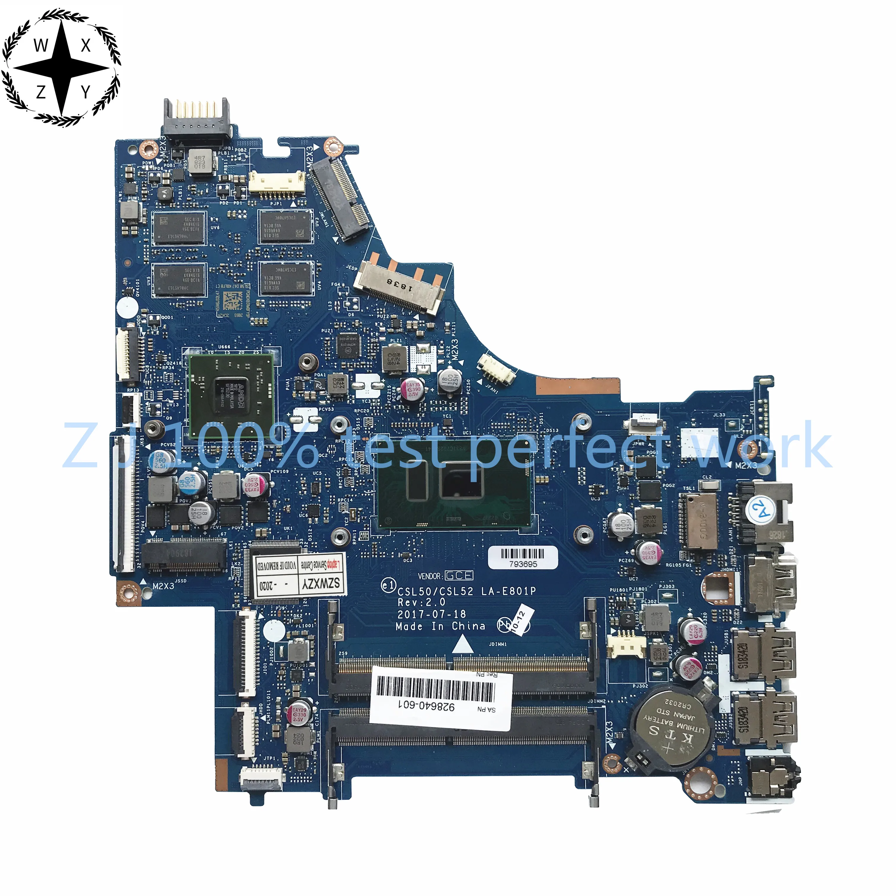 Для HP 15-BS Материнская плата ноутбука 928640-601 928640-001 аккумулятор большой емкости