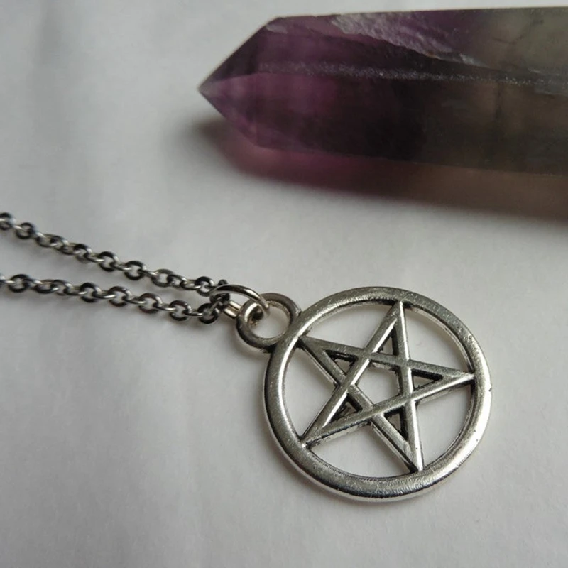 Pentagram Necklace Pagan Gothic Witchcraft Spell Witch Boho Sad Boy Satan Star | Украшения и аксессуары