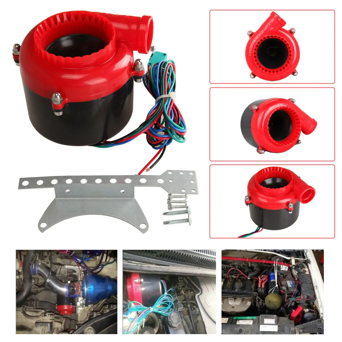 

Samger BOV Car Electronic Fake Dump Turbo Blow Off Hooter Valve Analog Sound BOV Simulator Kit ABS Plastic