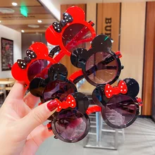 

Cartoon Children Minnie Mickey Flip Glasses Boy Girl Animal Cute Sunglasses Summer Sweet And Versatile Everyday Sunglasses