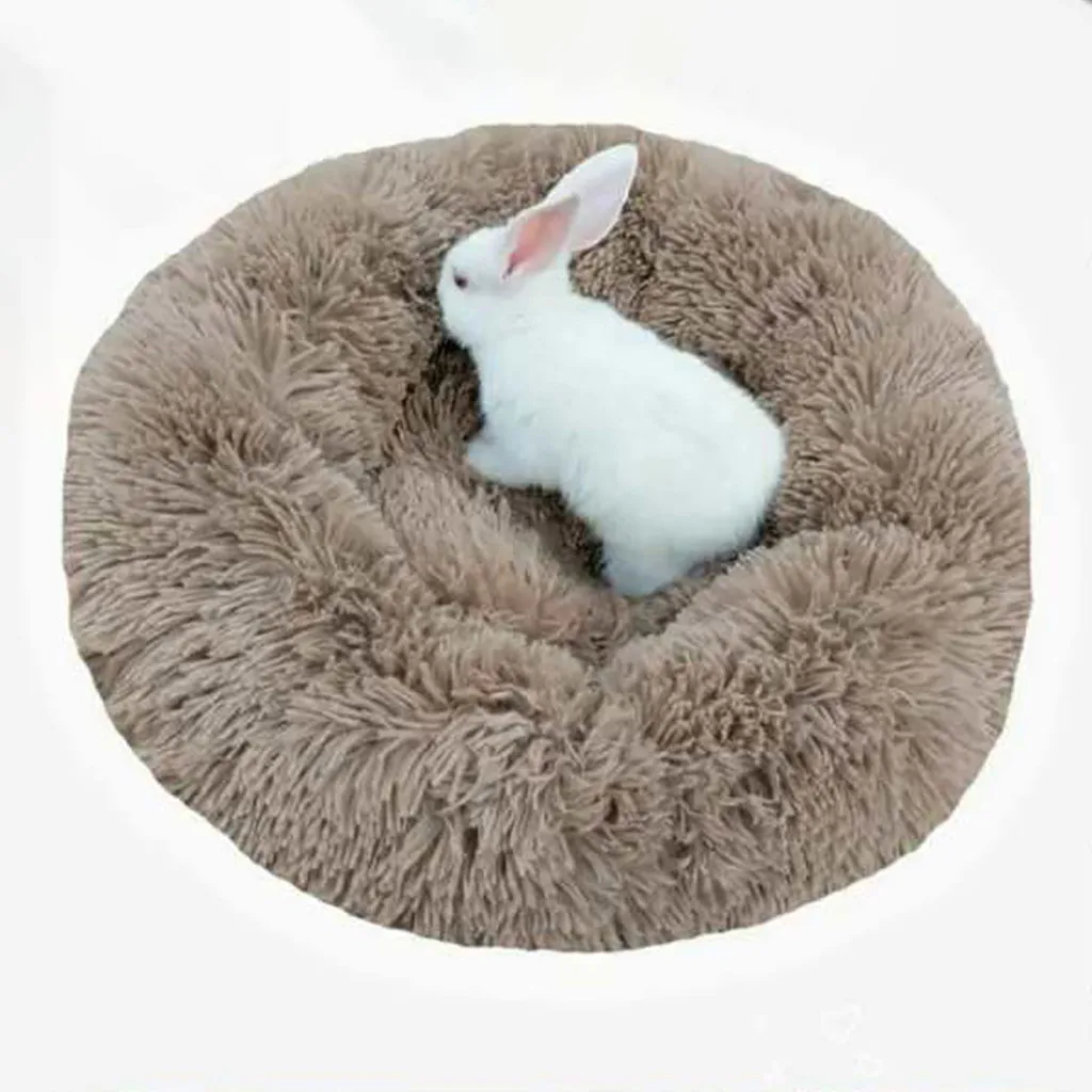 Round Plush Cat Bed House Soft Long Plush Cat Bed Best Dog Bed For Small Dogs Cats Nest Winter Warm Sleeping Pet Dog Bed Pet Mat