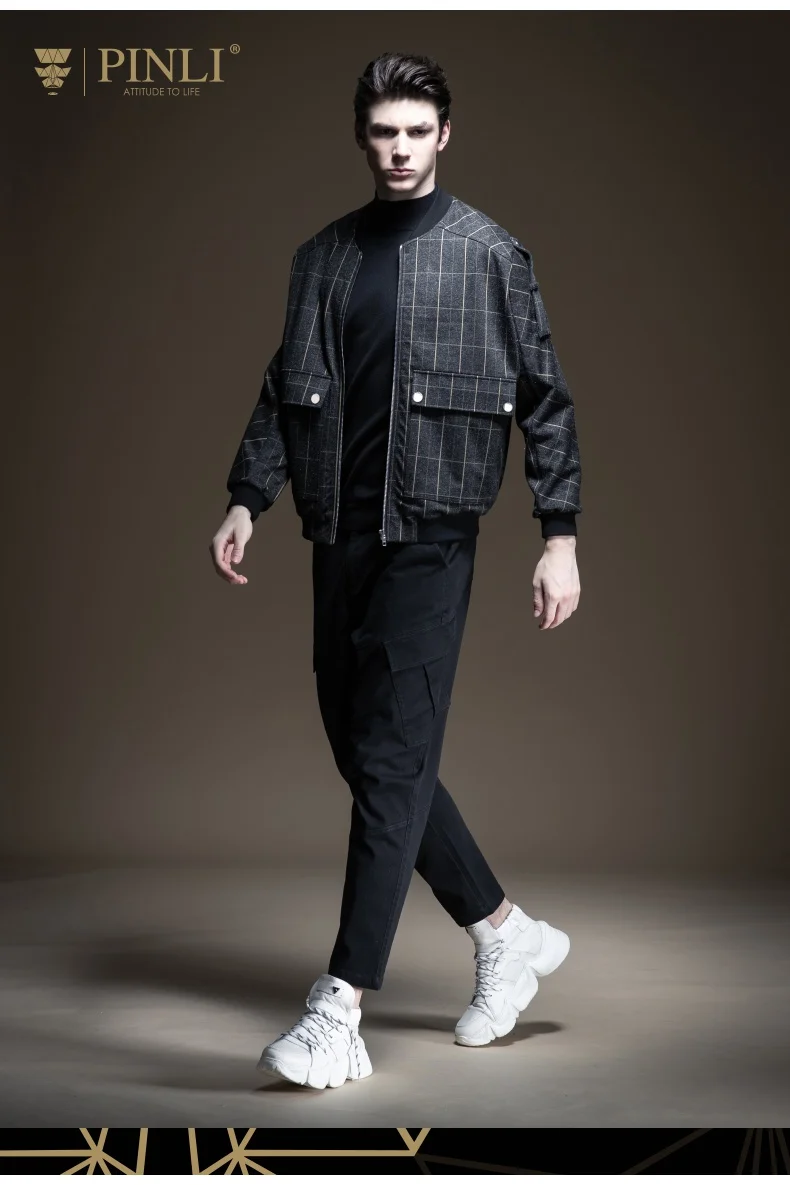 Jaqueta Masculino, нет в продаже, Militar Pinli, продукт, сделан, осень, новая мужская одежда, сетчатая Молодежная бейсбольная куртка B193604316