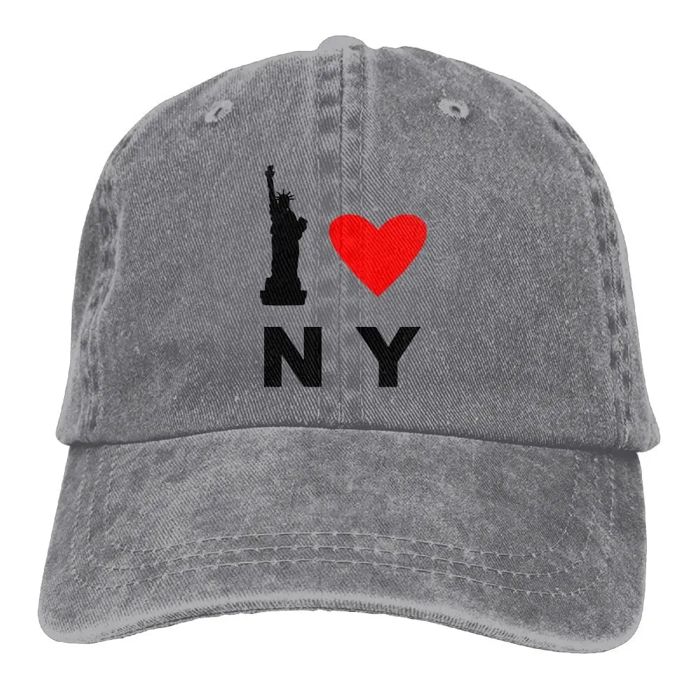 I Love NY Denim Baseball Caps Hat Adjustable Cotton Sport Strap Cap For Men Women | Аксессуары для одежды