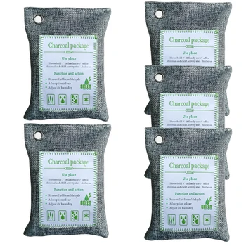 

5 Pcs Air Purifying Bag 200g Bamboo Charcoal Freshener Purifier Odor Remover