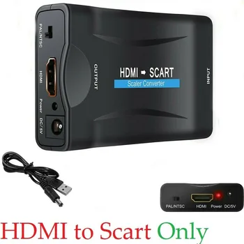 

Adapter Converter For DVD PS3 1080P HDMI to SCART Video Audio Upscale HDMI to Scart 1080P Adapter Video Audio Signal Converter