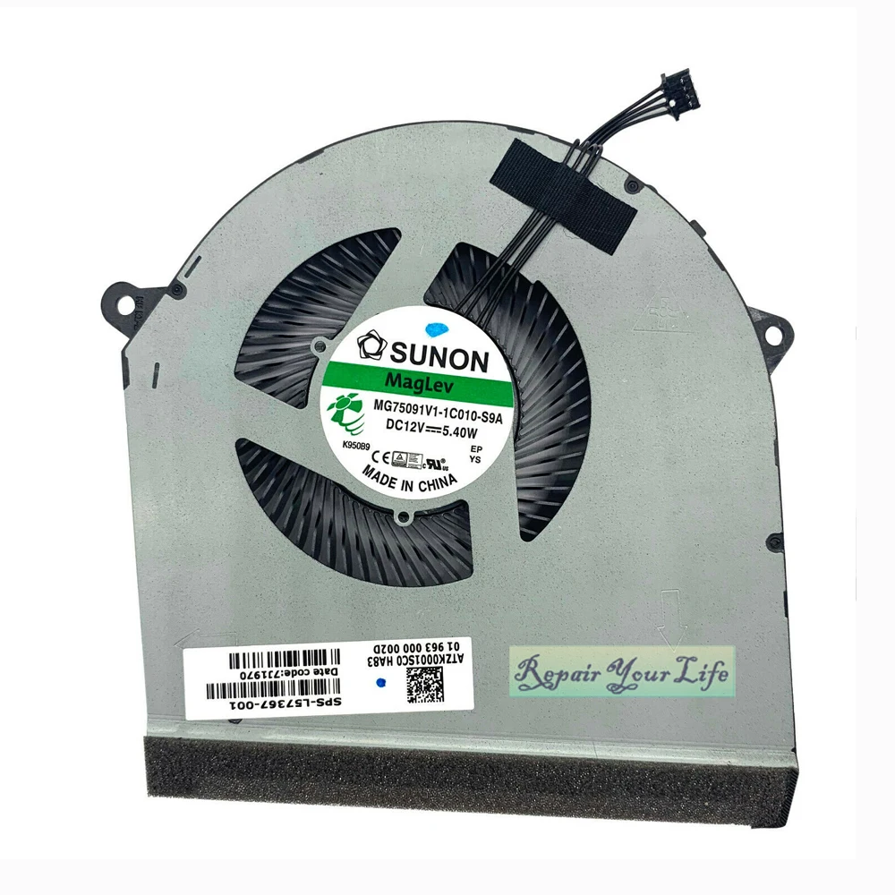 Computer CPU GPU Cooling Fans For HP OMEN 17-CB 17-CB0066TX RTX2080 PC Cooler Fan L62866 L62864 L57367-001 MG75151V1 cooling fan