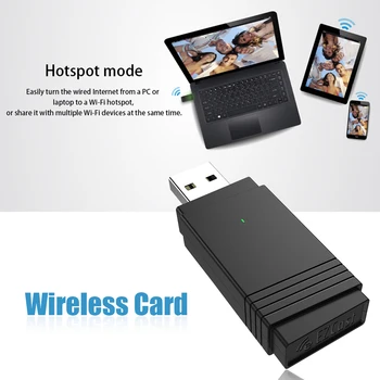 

1200Mbps Dual Band ABS High Speed Home Office USB Wireless Adapter Desktop Anti Interference Black Network Card Universal WIFI