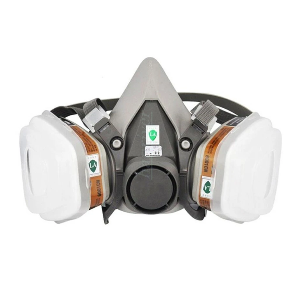 Gas Mask Paint Spraying Safety Work Half Face Respirator Industry Dust Mask With Filter 3
