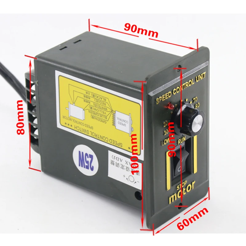 200W 220V AC Getriebe Minderer mit geschwindigkeit regler einzel-phase  Einstellbare-speed CW CCW Große Drehmoment