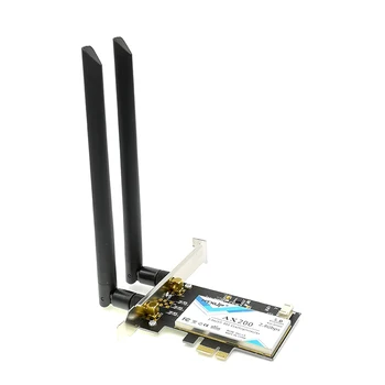 

Desktop PCI-E Wireless Card 1*Network Card Bluetooth5.0 2*Antenna WIFi6 Intel