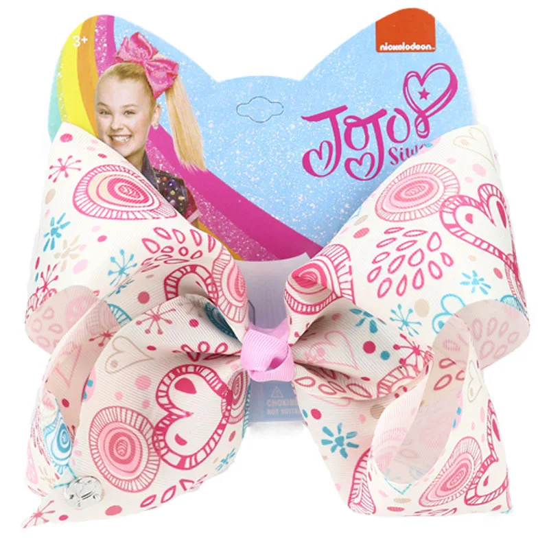 B12 8 дюймов jojo siwa для маленьких девочек, большие банты Jojo, красочный принт, красивый узор с аллигатором, корсажная лента, Детские аксессуары для волос - Цвет: B12