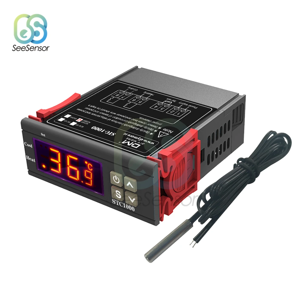 STC 1000 110V 220V 12V 24V LED Digital Thermostat Temperature Controller Thermoregulator for Incubator Heating Cooling Regulator|Temperature Instruments| - AliExpress