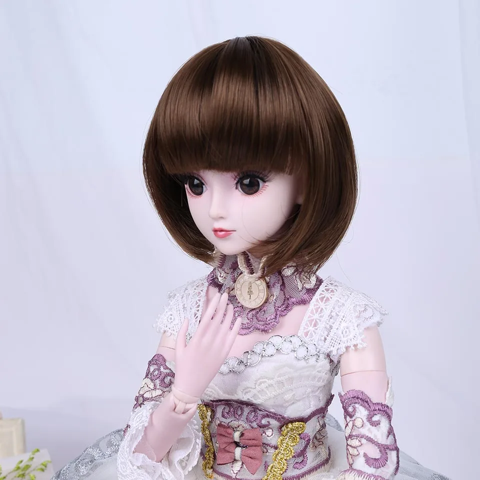 Bybrana 1/3 1/4 SD BJD черные розовые золотые коричневые парики с челкой кукольные