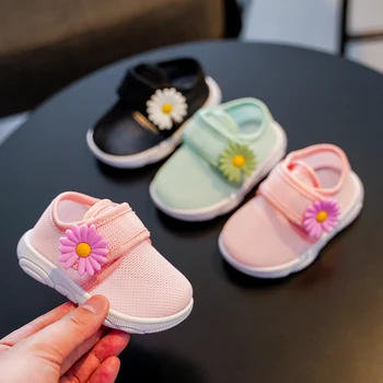 

summer baby girl toddler hollow out shoes baby non-slip Air mesh shoes with flower breathable 1-3years 6size 220 TB01