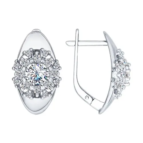 Серьги SOKOLOV из серебра со Swarovski Zirconia