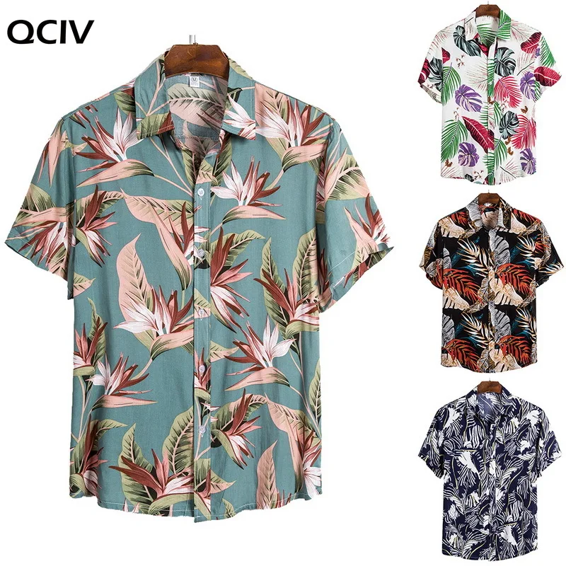 

2020 New Arrival Men's Shirts Men Hawaiian Camicias Casual One Button Wild Shirts Printed Short-sleeve Blouses Tops