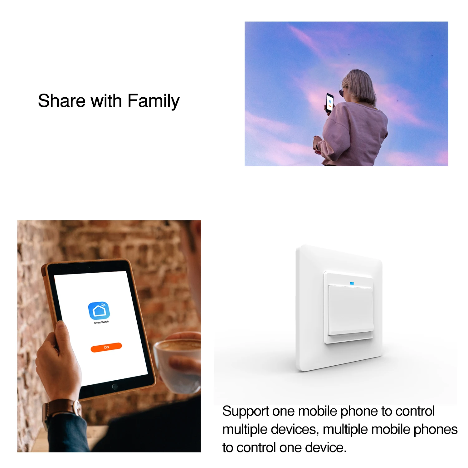 WiFi DE Smart кнопочный 1 переключатель съемный и съемный умный срок службы приложение Tuya дистанционное управление работа с Alexa Google Home