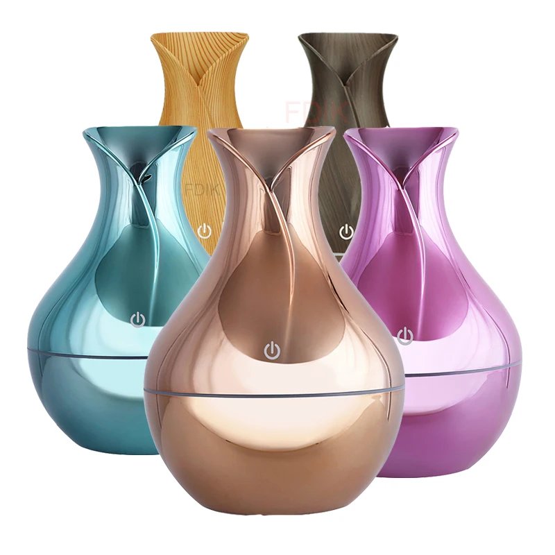 

130ML USB Aroma Diffuser Mini Wood grain Air Humidifier Ultrasonic Atomizer Aromatherapy Essential Oil Diffuser 7 Color Led Ligh