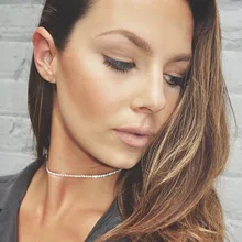 Роскошное ожерелье-чокер с кристаллами, стразы, Серебряное колье-чокер для женщин, свадебное чокер, ювелирные изделия, аксессуары, простое платье для вечеринки