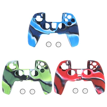 

For PS5 DualSense Skin Anti Slip Soft Silicone Protection Cover Case + 2 Thumb Grips for PlayStation 5 PS5 Game Controller Skin