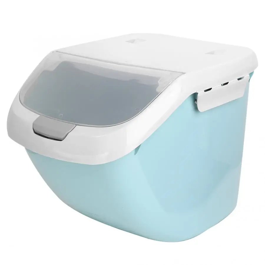 

Dog Food Container Moistureproof Sealing Cat Dog Food Storage Box Container Bucket with Measuring Cup