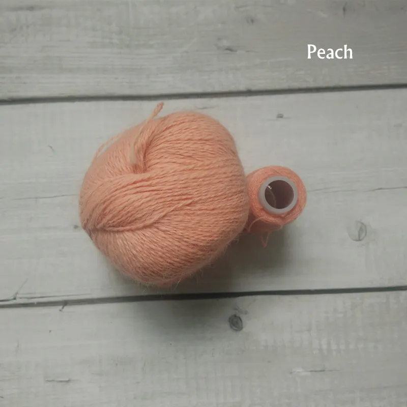 Peach Реквизит для фотосъемки новорожденных, пряжа с шерстью норки браслет ручной работы реквизит для фотосъемки - Цвет: Peach