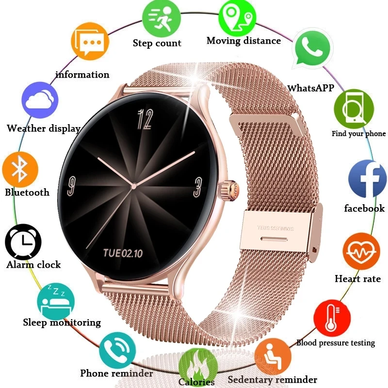 New full touch screen ladies smart watch multifunctional men's sports watch heart rate monitoring fitness tracker smart watch