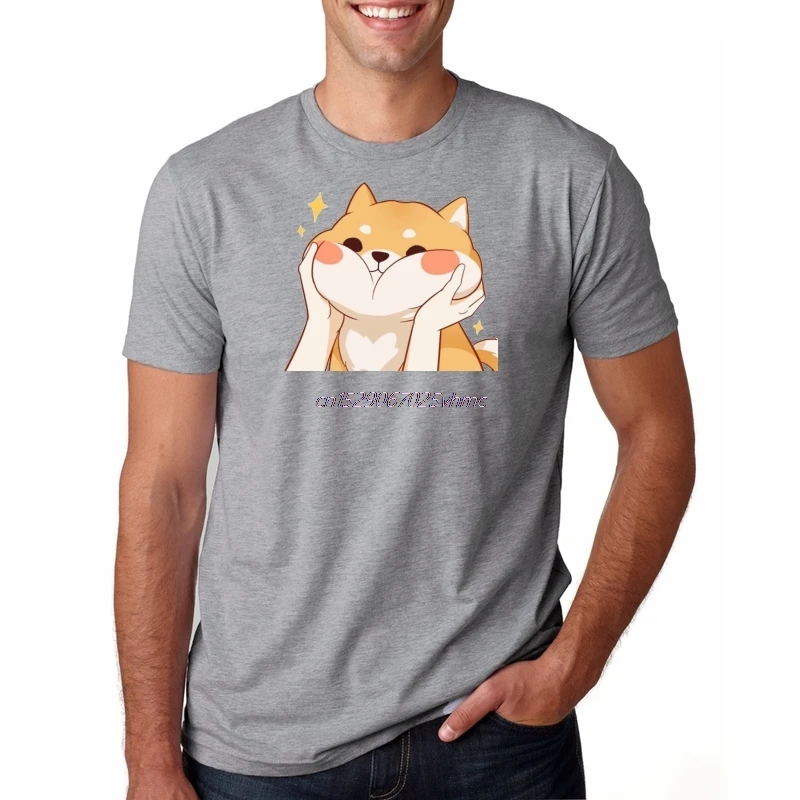 Милая футболка для собак Chubby щеки Шиба ину мягкая Camiseta Crewneck S-3XL Harajuku короткий