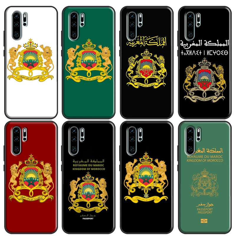 Maroc Morocco Flag Coat Of Arms Phone Case For Huawei P20 Lite P30 P40 Pro Mate 10 20 P Smart 2019 2021 Back Cover | Мобильные
