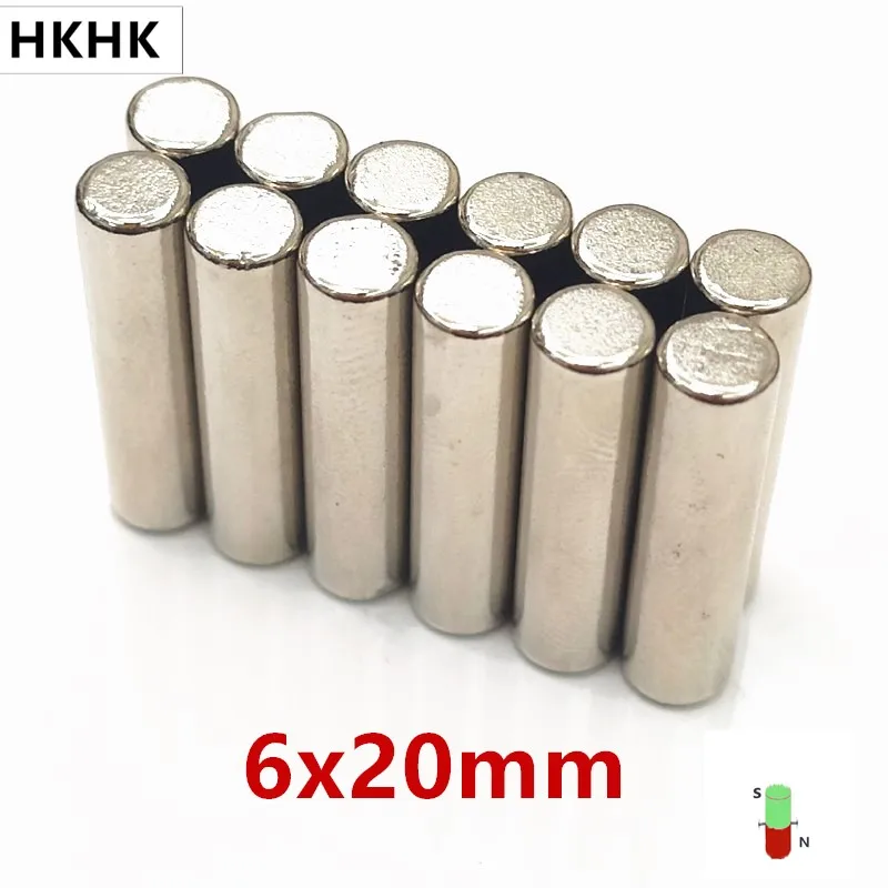 100p 6 мм x 20 Маленькие Круглые неодимовые Дисковые Магниты 6x20 Dia N35 Сильный редкий
