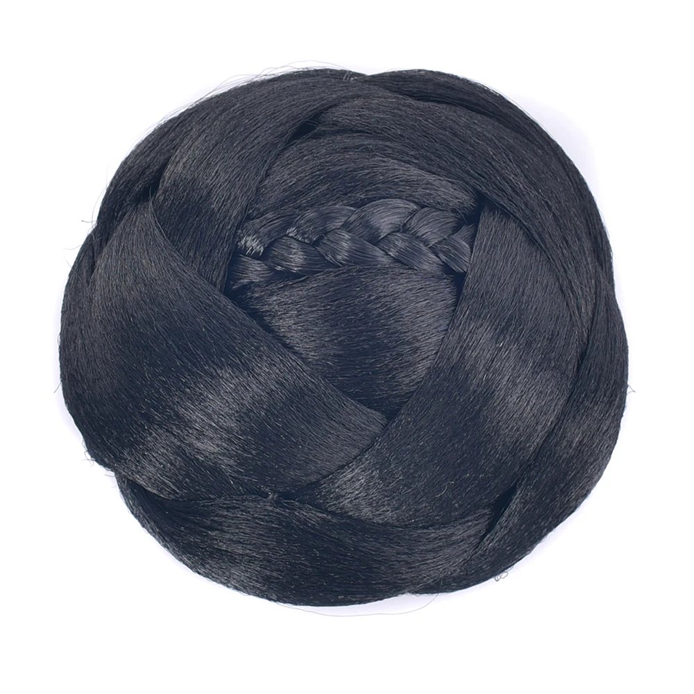 Soowee черные высокотемпературные волокна синтетические волосы на клипсах аксессуары Плетеный шиньон волосы булочка валик-бублик головные уборы