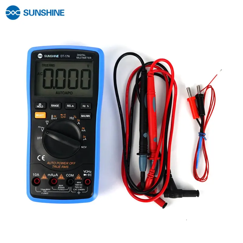 SUNSHINE DT-17N Auto Range LCD Display Multimeter Digital Multimeter Automatic Digital Instrument Tester for Repair Tools