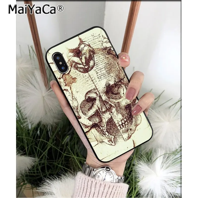 Мягкий чехол для телефона MaiYaCa Leonardo Da Vinci Mona Lisa из ТПУ для Apple iPhone 8 7 6 6S Plus X XS MAX 5 5S SE XR