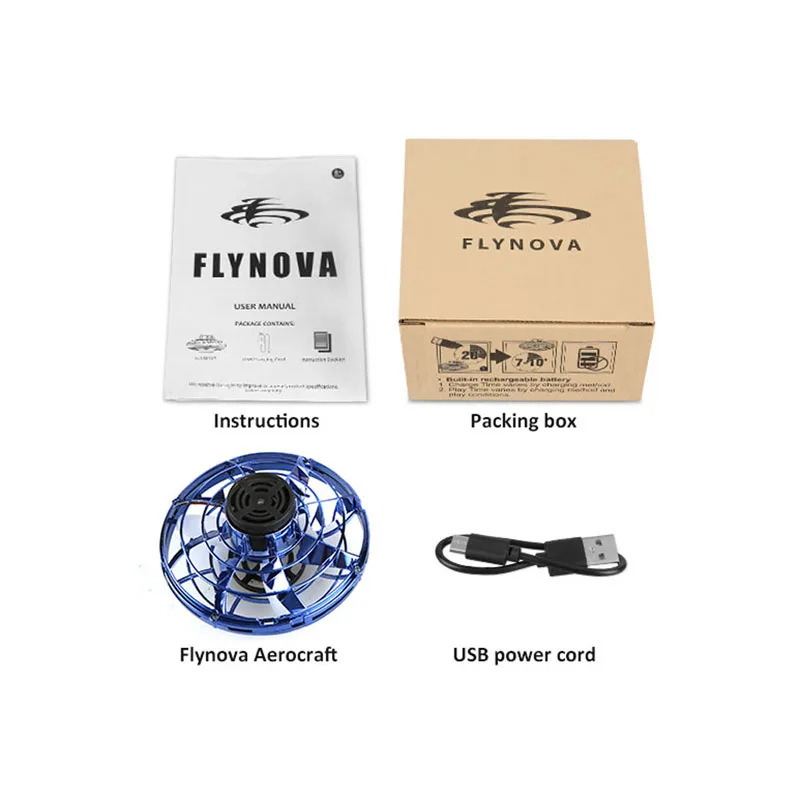 Предпродажа flynova самый навороченный Спиннер ручной Летающий Спиннер пальчиковые игрушки мини НЛО светодиодный Дрон Тарелка Летающий диск подарок
