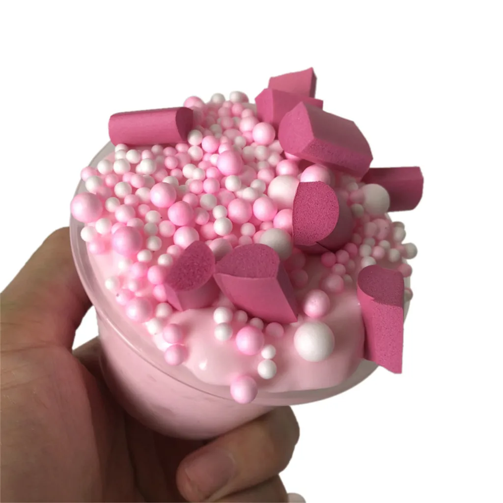Цветные пушистые слизи игрушки DIY полимерная глина игрушки цветные красочные DIY смешивание Хрустальный слоеный Слим Ароматизированная вспенивающая детская глина игрушка 150 мл Y1018