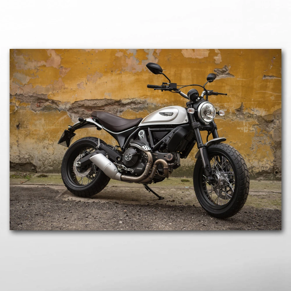Posters And Prints Ducatis Scrambler Classic Motorcycle Wallpaper Canvas Wall Art Paintings For Living Room Decor Painting Calligraphy Aliexpress
