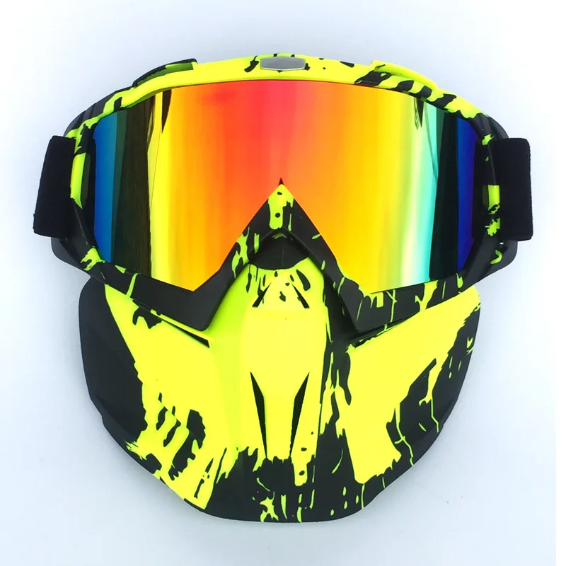 Лыжные Сноуборд снегоходные очки маска Снежная зима лыжные анти-УФ водонепроницаемые очки солнцезащитные очки для мотокросса A - Цвет: 7