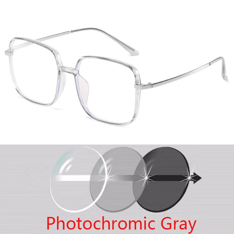 0 -1.0 -1.5 -2.0 -2.5 -3.0 -4.0 -5.0 -6.0 -7 Radiation Protection Square Eyewear Women Metal Legs Spectacles Men Optical Glasses 5