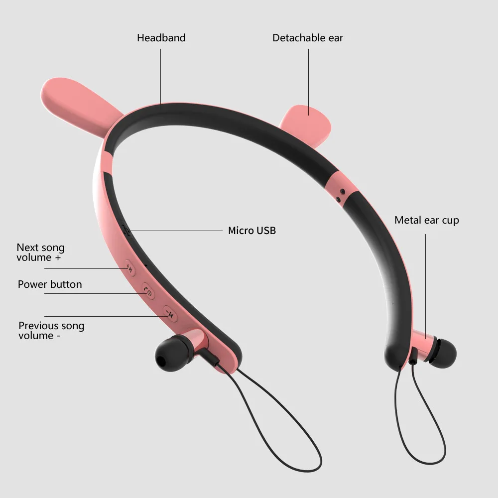 ZW29 Bluetooth стерео наушники Беспроводная Магнитная Спортивная гарнитура наушники с защитой от пота милая форма Съемная ухо для смартфона