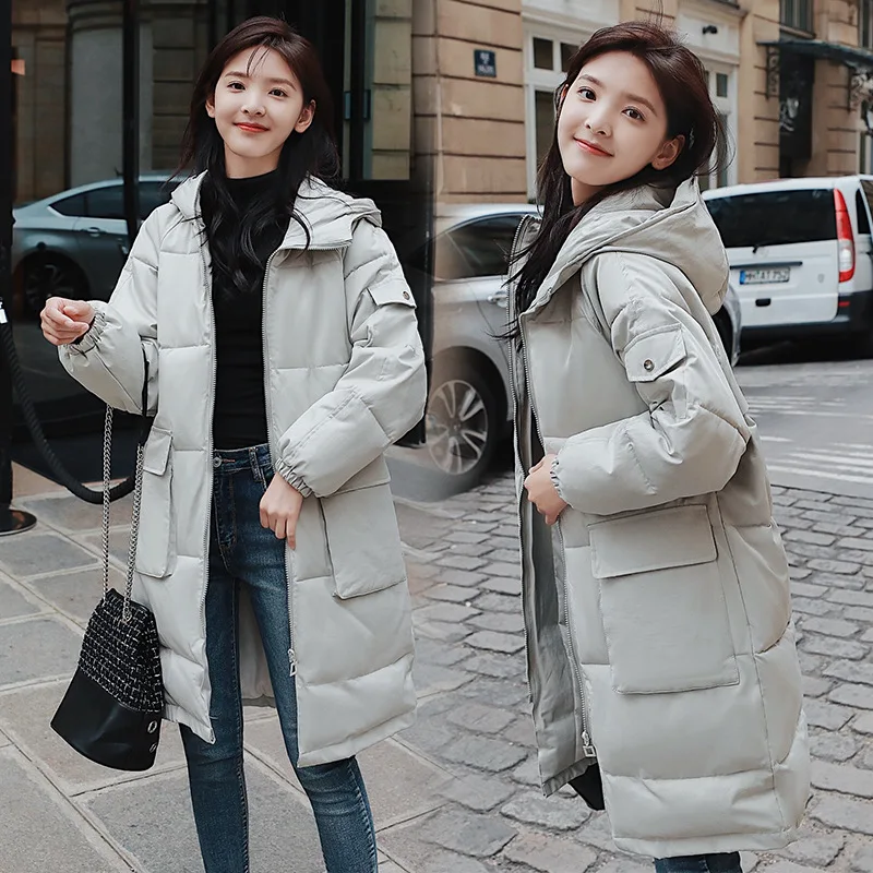 Long Sleeve Mid-length Pocket Zipper Cotton-padded Clothes/Cotton Coat Winter Casual Fashion Qyzfsy1011
