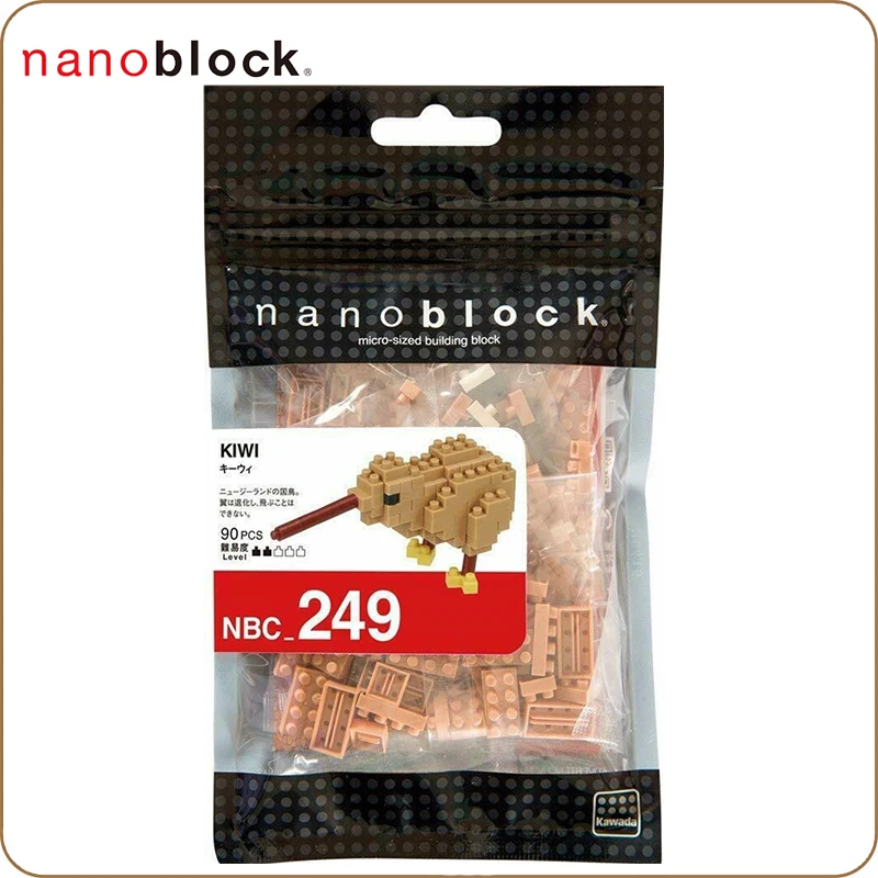 NBC249 строительные блоки Nanoblock KIWI мини коллекция серии 90 шт. 12 лет +|Блочные