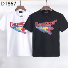 Aliexpress - 2021 new Dsquared2 print short-sleeved T-shirt men’s letter mirror print D2 fashion trend summer tide 001